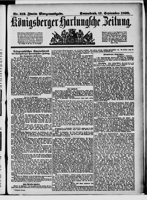 Königsberger Hartungsche Zeitung vom 10.09.1898