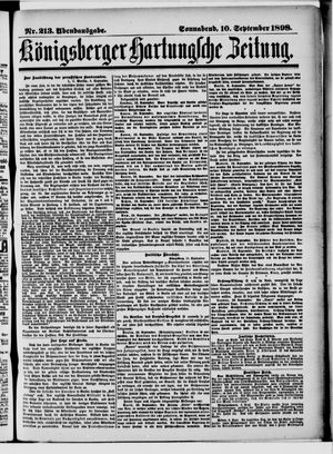 Königsberger Hartungsche Zeitung vom 10.09.1898