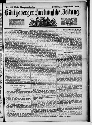 Königsberger Hartungsche Zeitung vom 11.09.1898