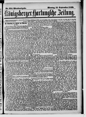 Königsberger Hartungsche Zeitung vom 12.09.1898