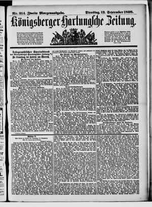Königsberger Hartungsche Zeitung vom 13.09.1898