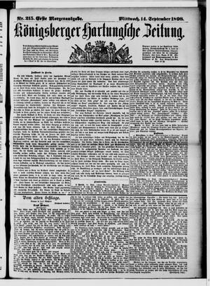 Königsberger Hartungsche Zeitung on Sep 14, 1898