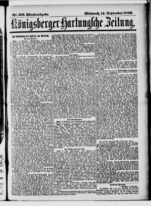 Königsberger Hartungsche Zeitung vom 14.09.1898