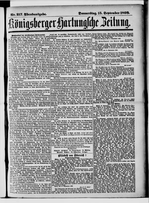 Königsberger Hartungsche Zeitung vom 15.09.1898