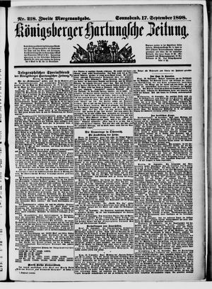 Königsberger Hartungsche Zeitung vom 17.09.1898