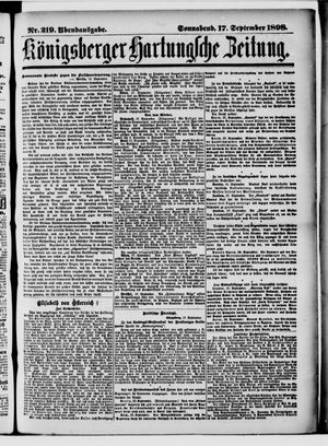 Königsberger Hartungsche Zeitung vom 17.09.1898