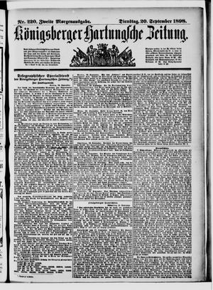 Königsberger Hartungsche Zeitung vom 20.09.1898