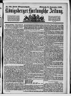 Königsberger Hartungsche Zeitung vom 21.09.1898