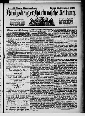 Königsberger Hartungsche Zeitung vom 23.09.1898