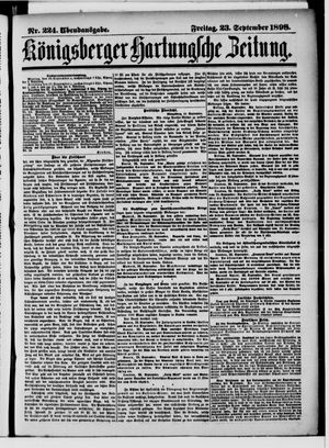 Königsberger Hartungsche Zeitung vom 23.09.1898