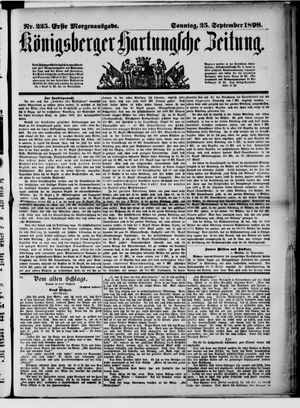 Königsberger Hartungsche Zeitung vom 25.09.1898