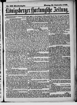 Königsberger Hartungsche Zeitung vom 26.09.1898