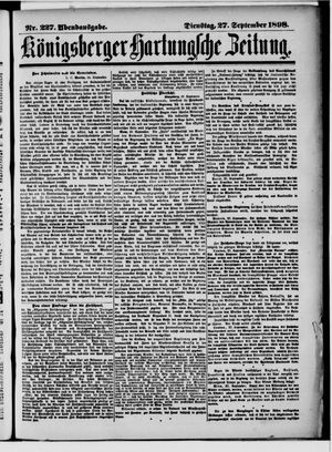Königsberger Hartungsche Zeitung on Sep 27, 1898