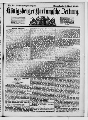 Königsberger Hartungsche Zeitung vom 08.04.1899