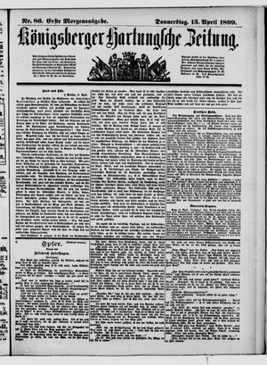 Königsberger Hartungsche Zeitung vom 13.04.1899