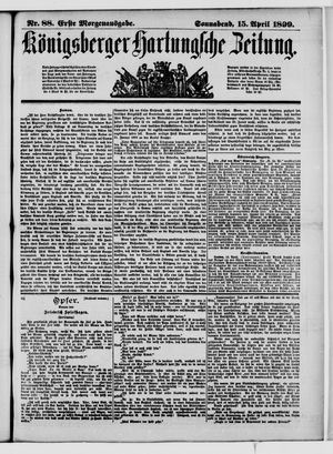 Königsberger Hartungsche Zeitung vom 15.04.1899