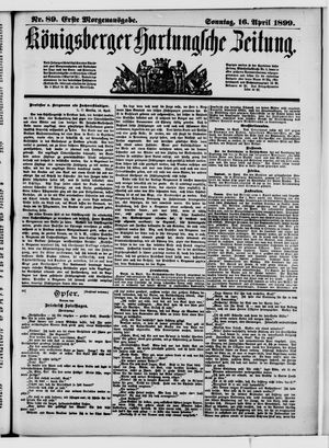 Königsberger Hartungsche Zeitung vom 16.04.1899