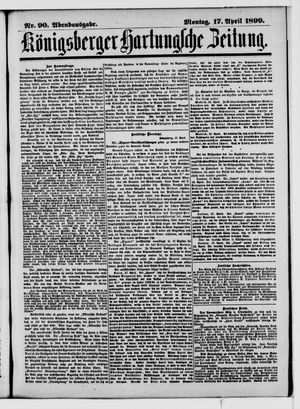Königsberger Hartungsche Zeitung vom 17.04.1899