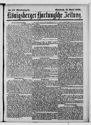 Königsberger Hartungsche Zeitung vom 19.04.1899