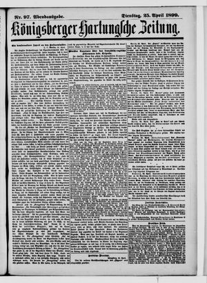 Königsberger Hartungsche Zeitung on Apr 25, 1899