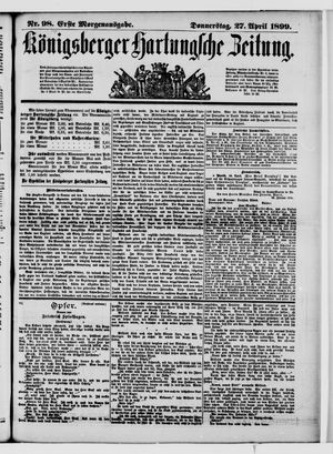 Königsberger Hartungsche Zeitung on Apr 27, 1899