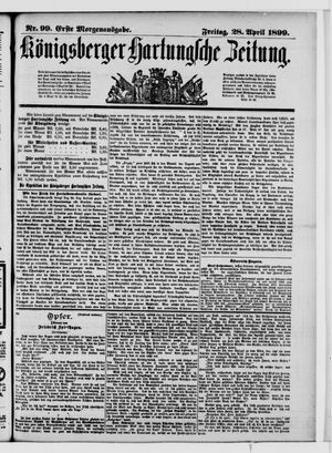 Königsberger Hartungsche Zeitung on Apr 28, 1899