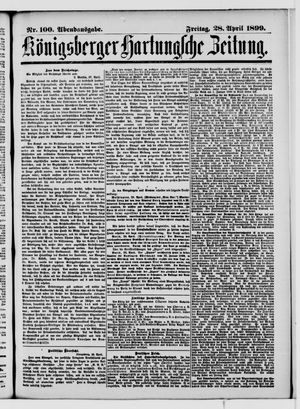 Königsberger Hartungsche Zeitung vom 28.04.1899