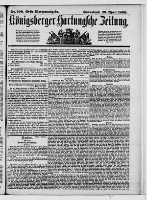 Königsberger Hartungsche Zeitung vom 29.04.1899