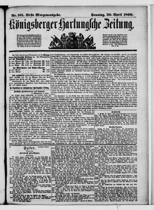 Königsberger Hartungsche Zeitung vom 30.04.1899