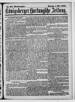Königsberger Hartungsche Zeitung vom 01.05.1899