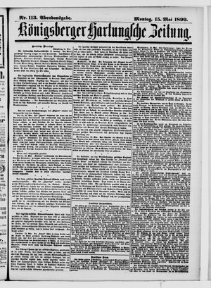 Königsberger Hartungsche Zeitung vom 15.05.1899