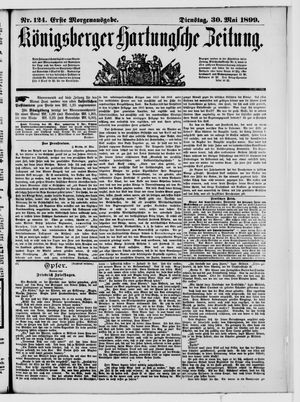 Königsberger Hartungsche Zeitung on May 30, 1899