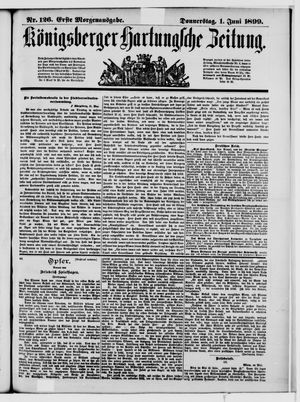 Königsberger Hartungsche Zeitung vom 01.06.1899