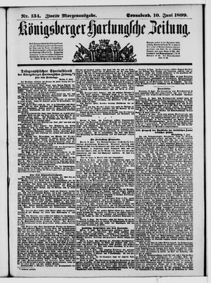 Königsberger Hartungsche Zeitung vom 10.06.1899
