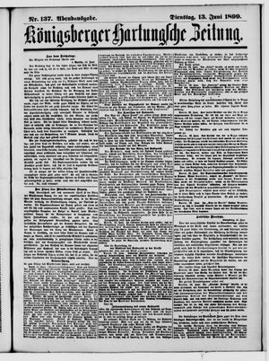 Königsberger Hartungsche Zeitung vom 13.06.1899