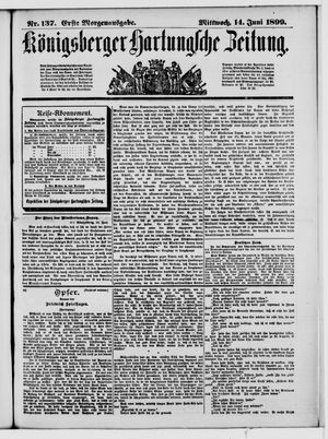 Königsberger Hartungsche Zeitung vom 14.06.1899