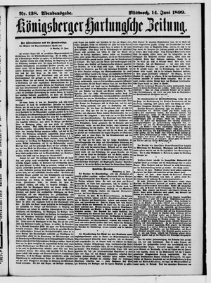 Königsberger Hartungsche Zeitung vom 14.06.1899