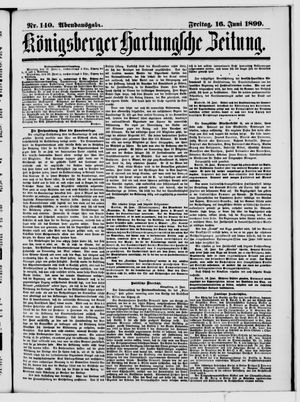 Königsberger Hartungsche Zeitung vom 16.06.1899