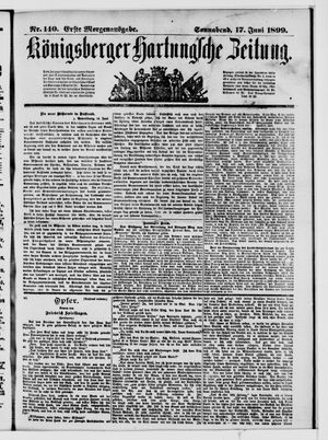 Königsberger Hartungsche Zeitung vom 17.06.1899