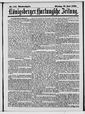 Königsberger Hartungsche Zeitung vom 19.06.1899