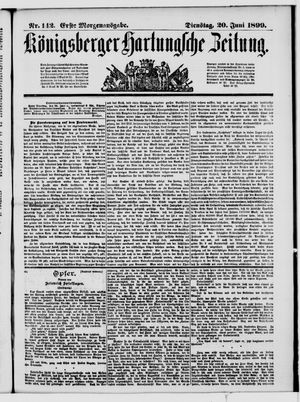 Königsberger Hartungsche Zeitung vom 20.06.1899