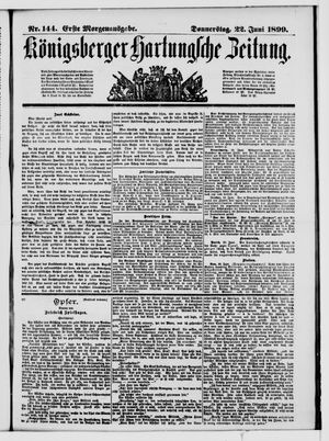 Königsberger Hartungsche Zeitung on Jun 22, 1899