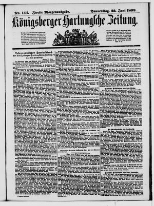 Königsberger Hartungsche Zeitung vom 22.06.1899