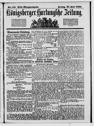 Königsberger Hartungsche Zeitung on Jun 23, 1899