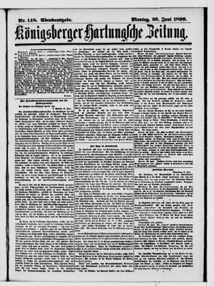 Königsberger Hartungsche Zeitung vom 26.06.1899