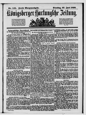 Königsberger Hartungsche Zeitung vom 27.06.1899