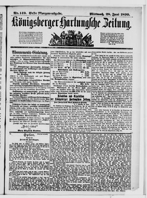 Königsberger Hartungsche Zeitung vom 28.06.1899