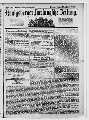 Königsberger Hartungsche Zeitung vom 29.06.1899