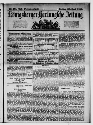 Königsberger Hartungsche Zeitung vom 30.06.1899