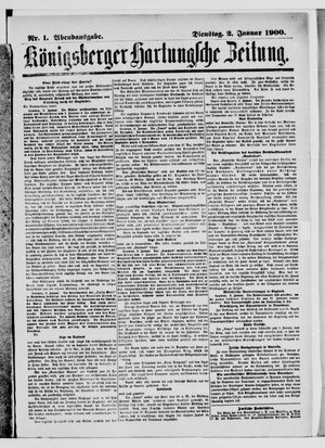 Königsberger Hartungsche Zeitung on Jan 2, 1900